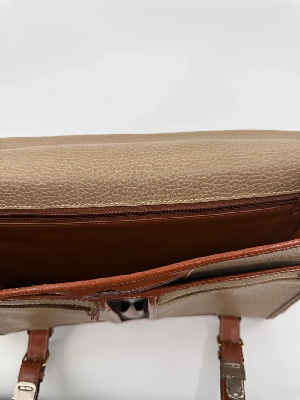 Dooney and Bourke pebbled leather briefcase/ laptop vintage 1980s